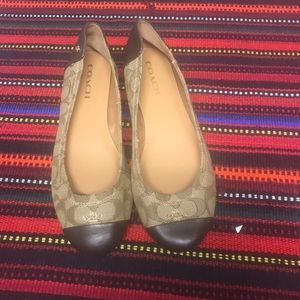 Coach flats new worn once